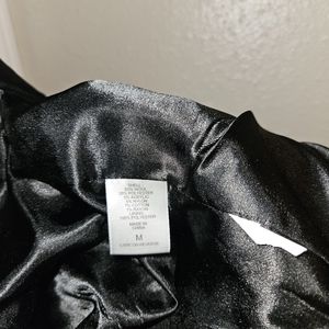 Long Black coat. M, 34 inches long from shoulder and 36 inches from the neck